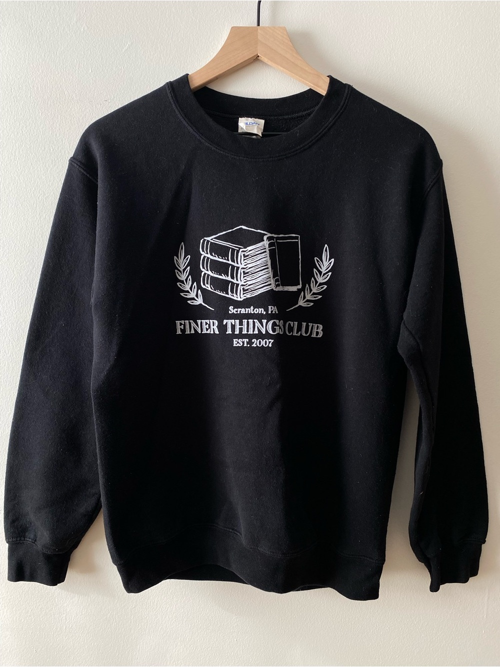 Black Finer Things Club Crewneck Sweatshirt Small